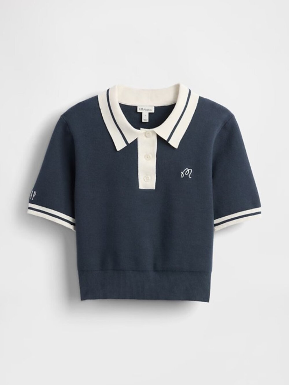 Gap × Malbon Crop Polo Sweater